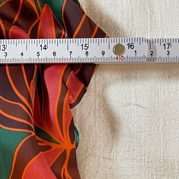 House of Harlow 1960 Satin Maxi Floral Dress Spaghetti Straps Open Back Sash XS - Picture 10 of 13